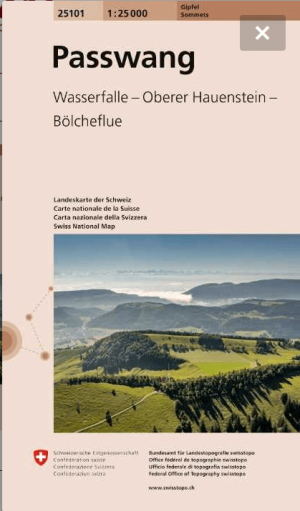 Summitkaart 25101 Passwang - Swisstopo