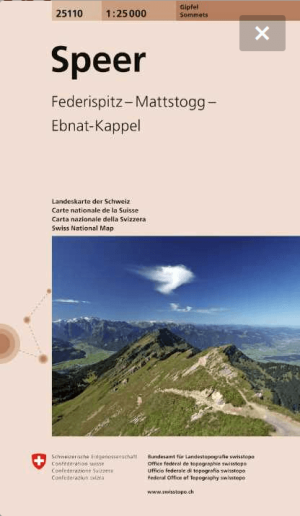 Summitkaart 25113 Eiger - Swisstopo