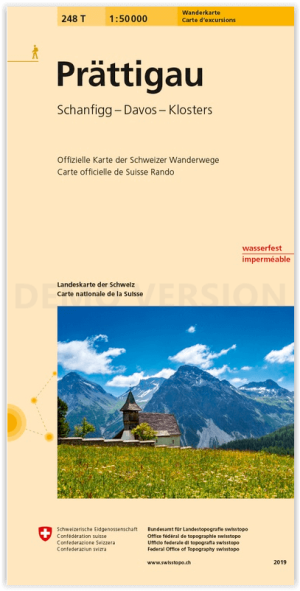 Wandelkaart 248t Prattigau - Swisstopo