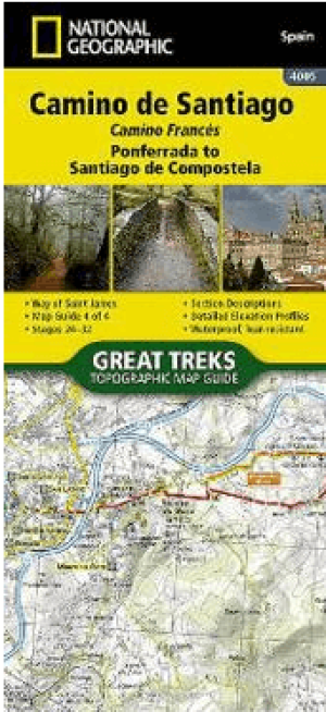 Wandelkaart Camino de Santiago DEEL 4 - NAT GEO