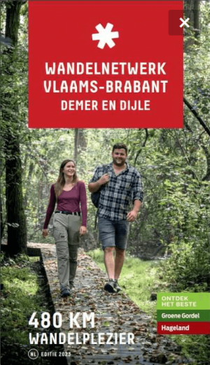 Wandelkaart wandelnetwerk Vlaams-Brabant Demer & Dijle