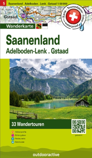 Wandelkaart 5 Saanenland- Adelboden-Lenk - Gstaad - HK&Frey