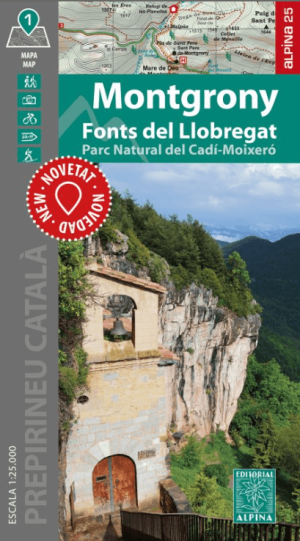 Wandelkaart Serra de Montgrony - Fonts del Llobregat - Ed. Alpina
