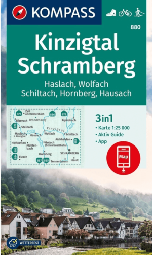 Wandelkaart 880 Kinzigtal Schramberg - Kompass