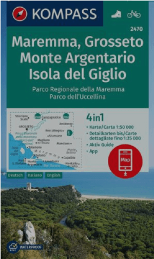 Wandelkaart 2470 Maremma, Monte Argentario, Grosseto - Kompass