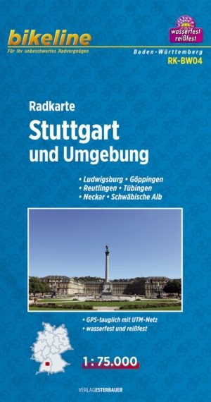 Fietskaart Radkarte Stuttgart und umgebung - Estenbauer