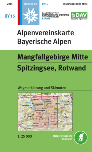 Wandelkaart BY15 Mangfallgebirge Mitte- Spitzingsee & Rotwand - DAV