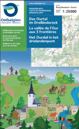 Wandelkaart Ourdal in het drielandenpunt - NGI