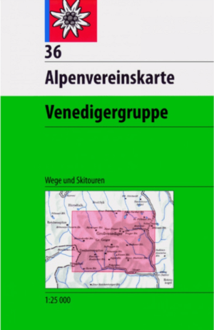 Wandelkaart 36 Venedigergruppe - Deutscher Alpenverein