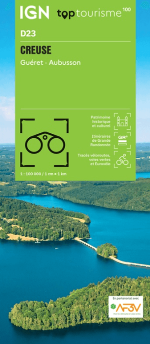 Wandelkaart Fietskaart D23 Creuse Nouvelle-Aquitaine - IGN