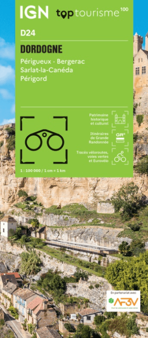 Wandelkaart Fietskaart D24 Dordogne - IGN