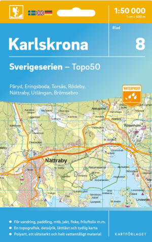 Wandelkaart 8 Sverigeserien Karlskrona - Norstedts