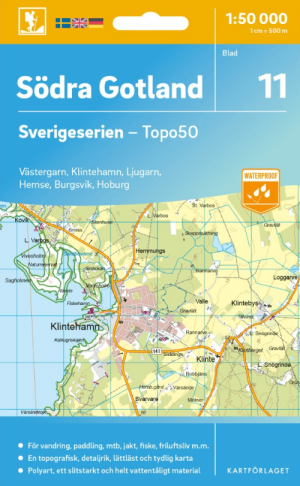 Wandelkaart 11 Sverigeserien Södra Gotland - Norstedts