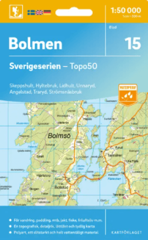 Wandelkaart 15 Sverigeserien Bolmen - Norstedts