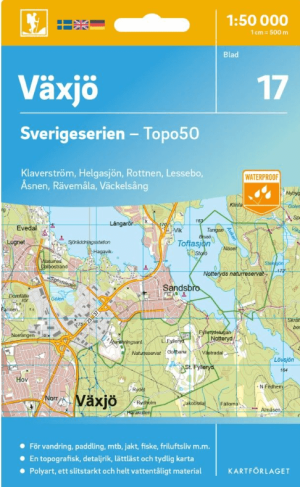 Wandelkaart 17 Sverigeserien Växjö - Norstedts