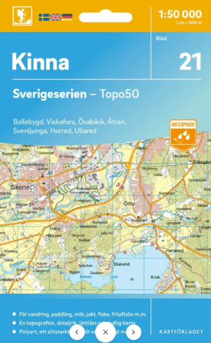 Wandelkaart 21 Sverigeserien Kinna - Norstedts