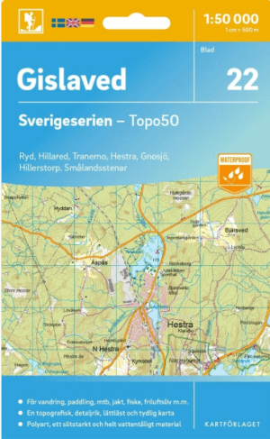 Wandelkaart 22 Sverigeserien Gislaved - Norstedts