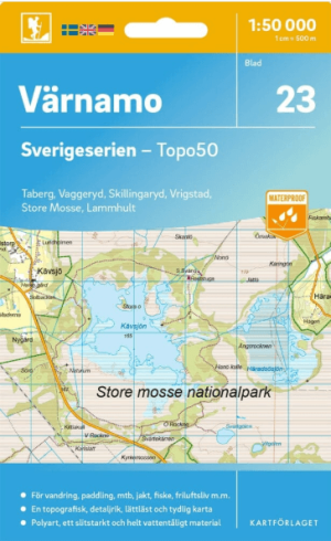 Wandelkaart 23 Sverigeserien Värnamo - Norstedts