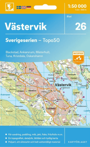 Wandelkaart 26 Sverigeserien Västervik - Norstedts