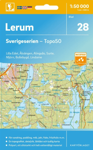 Wandelkaart 28 Sverigeserien Lerum - Norstedts