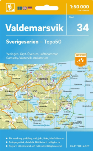 Wandelkaart 34 Sverigeserien Valdemarsvik - Norstedts