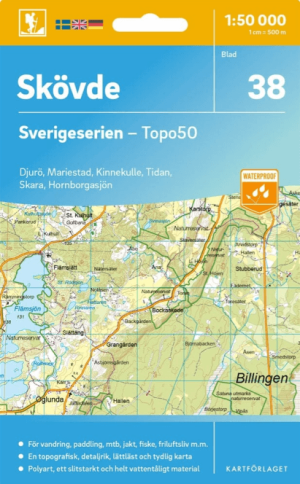 Wandelkaart 38 Sverigeserien Skövde - Norstedts