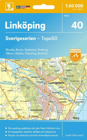 Wandelkaart 40 Sverigeserien Linköping - Norstedts
