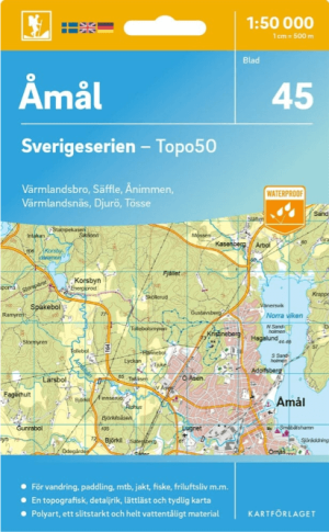 Wandelkaart 45 Sverigeserien Åmål - Norstedts