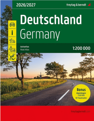 Wegenatlas Duitsland Germany Deutchland met de Alpen - F&B