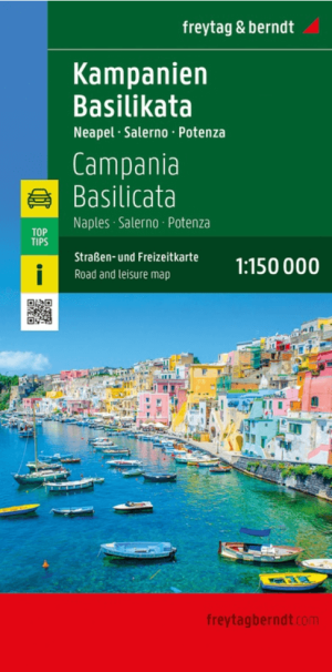 Landkaart Wegenkaart Campanië & Basilicata - Freytag & Berndt