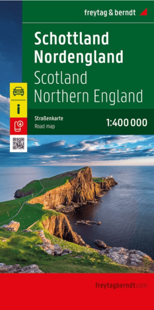 Landkaart Wegenkaart Schotland & Engeland Noord - Freytag & Bernd