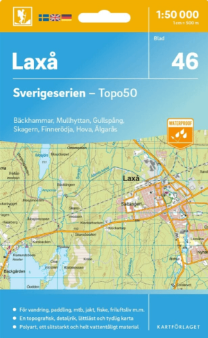Wandelkaart 46 Sverigeserien Laxå - Norstedts