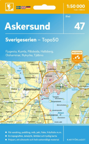Wandelkaart 47 Sverigeserien Askersund - Norstedts