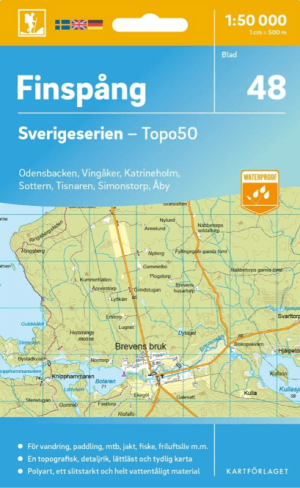 Wandelkaart 48 Sverigeserien Finspång - Norstedts