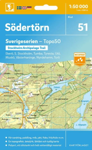 Wandelkaart 51 Sverigeserien Södertörn - Norstedts