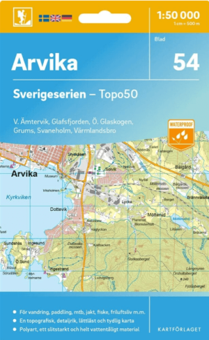 Wandelkaart 54 Sverigenserien Arvika - Norstedts