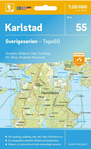 Wandelkaart 55 Sverigeserien Karlstad - Norstedts