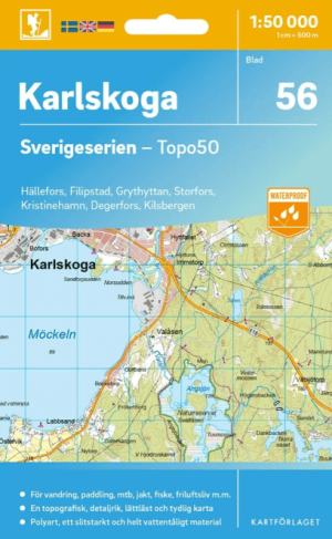 Wandelkaart 56 Sverigeserien Karlskoga - Norstedts