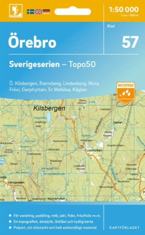 Wandelkaart 57 Sverigeserien Örebro - Norstedts