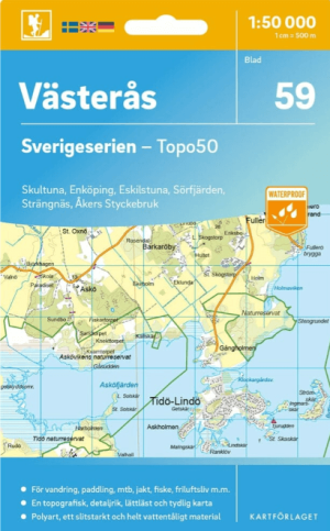 Wandelkaart 59 Sverigeserien Västerås - Norstedts