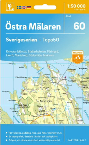 Wandelkaart 60 Sverigeserien Östra Mälaren - Norstedts
