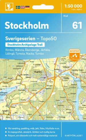 Wandelkaart 61 Sverigeserien Stockholm - Norstedts