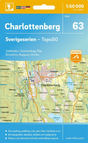 Wandelkaart 63 Sverigeserien Charlottenberg - Norstedts