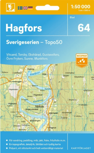 Wandelkaart 64 Sverigeserien Hagfors - Norstedts