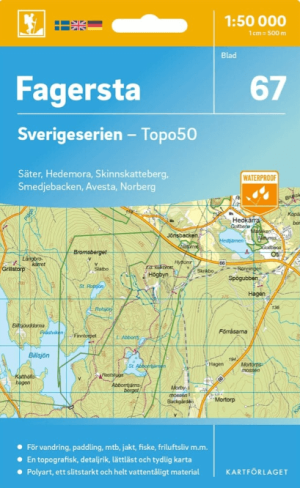Wandelkaart 67 Sverigeserien Fagersta - Norstedts