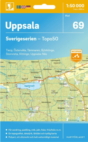 Wandelkaart 69 Sverigeserien Uppsala - Norstedts