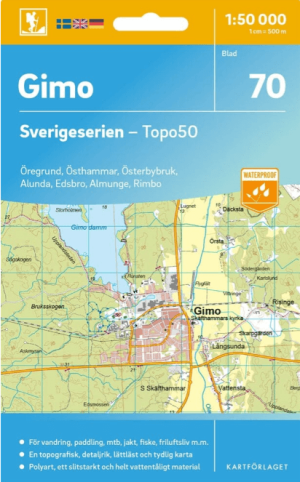 Wandelkaart 70 Sverigeserien Gimo - Norstedts