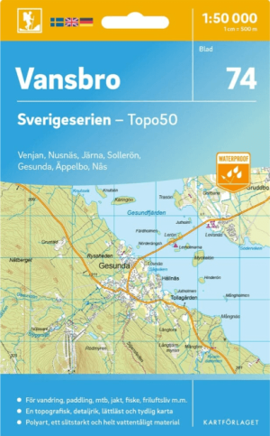 Wandelkaart 74 Sverigeserien Vansbro - Norstedts