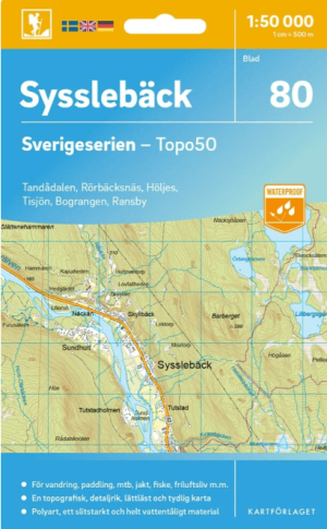 Wandelkaart 80 Sverigeserien Sysslebäck - Norstedts