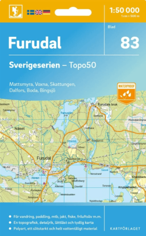 Wandelkaart 83 Sverigeserien Furudal - Norstedts